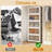 5 Tier Plastic Storage Bins With Lid Doors And Wheels For Living Room Bedroom Study And Kitchen-1685125399