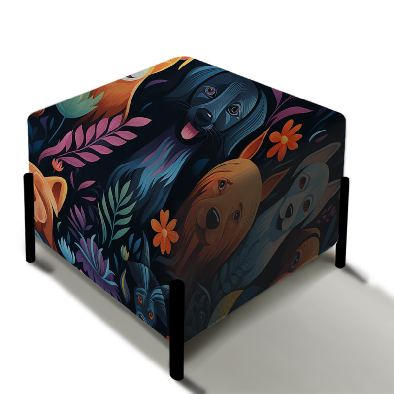 Philson - Animal Print Square Ottoman