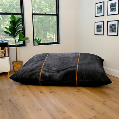 Big Joe Turnabout 3-in-1 Convertible Bean Bag Chair, Black Licorice