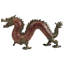 Statue de dragon dansant de lumière illuminée