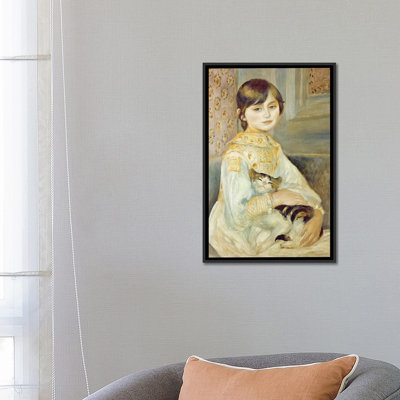 «Julie Manet with Cat, 1887» par Pierre-Auguste Renoir, reproduction sur toile