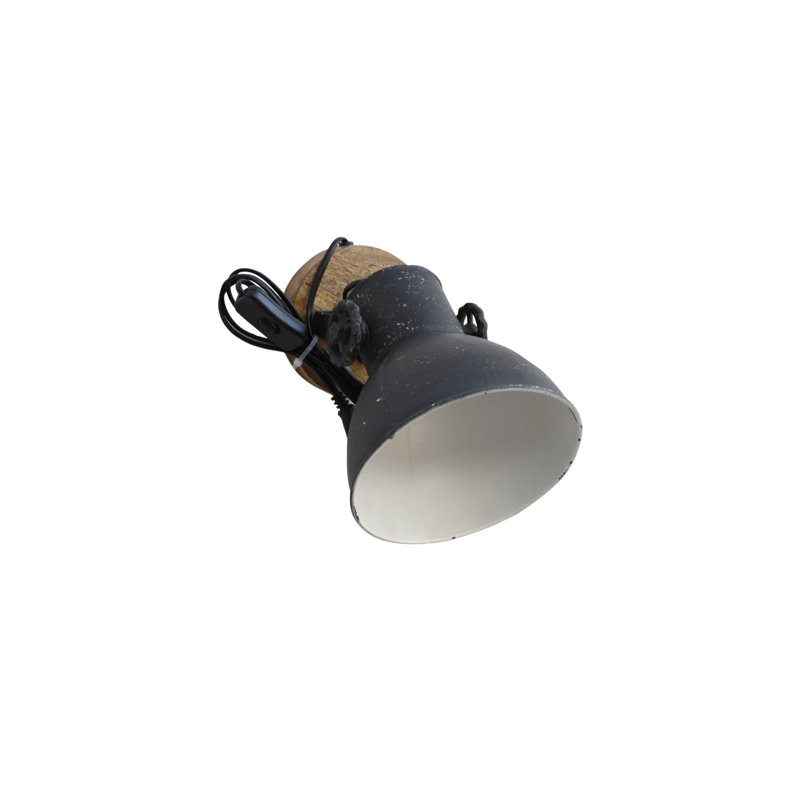 Boxdale Plug-in Armed Sconce, Black Crackle, 9.5'' H x 6'' W x 6'' D