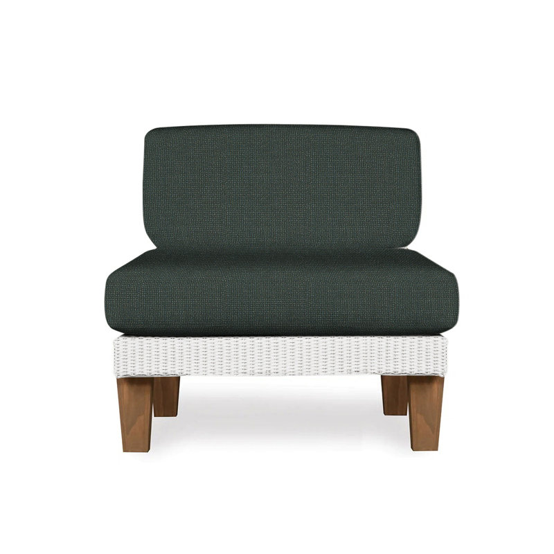 Catalina Outdoor Teak Lounge Chair, Demo Oatmeal, White