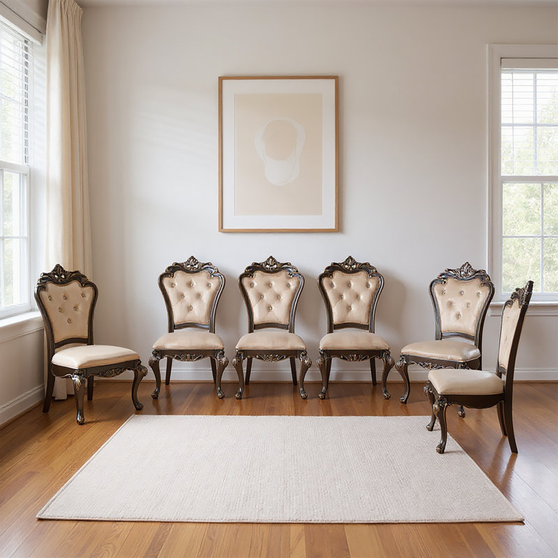 Constantine Wood Dining Side Chair In Cherry (Set Of 6), 6