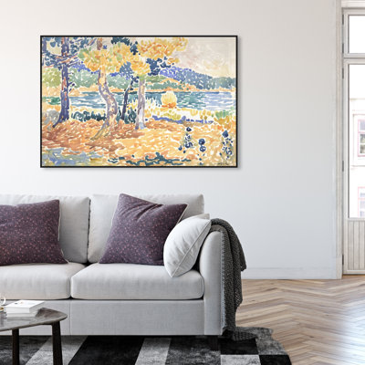 Nature et paysage - croix - pins sur le littoral - peinture de paysages forestiers