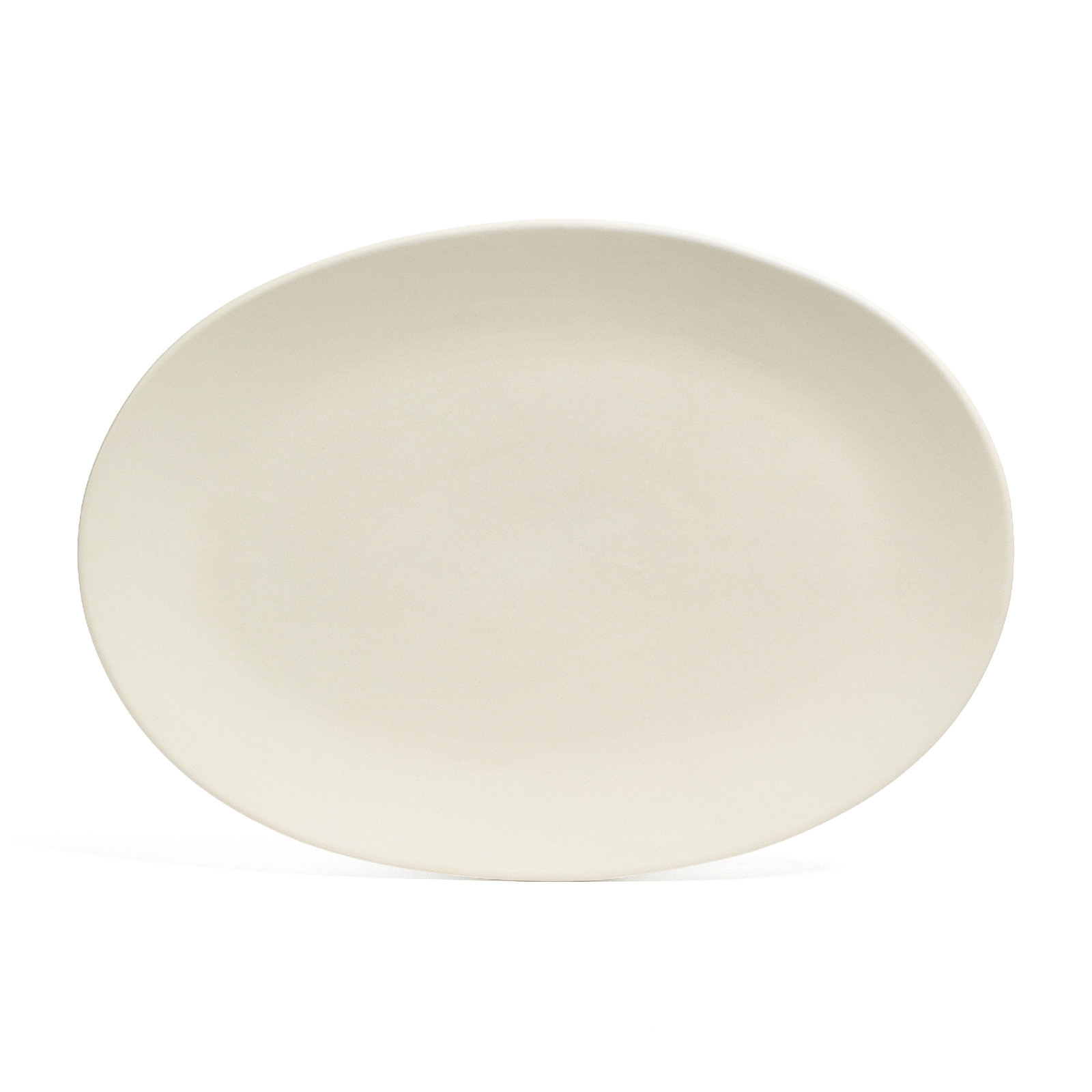 over&back Coupe Oval Platter, Ivory