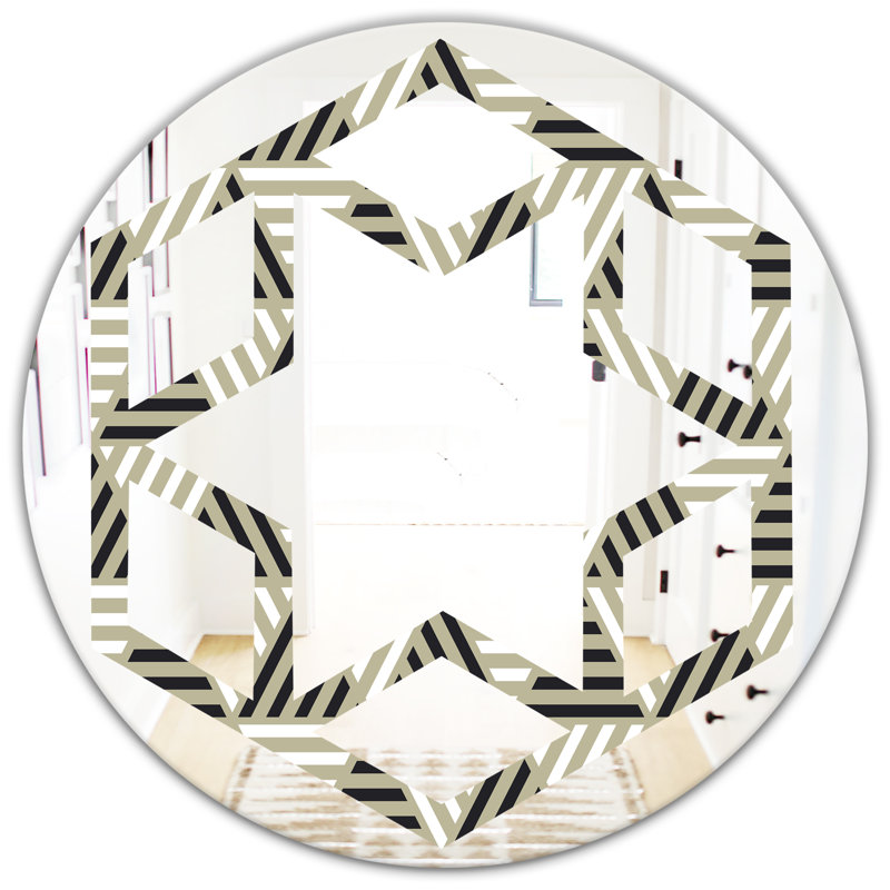 Miroir mural Hexagon, H 31,5 po x l po