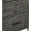 Table de chevet de style transitionnel au fini gris avec placage - Decor Choice
