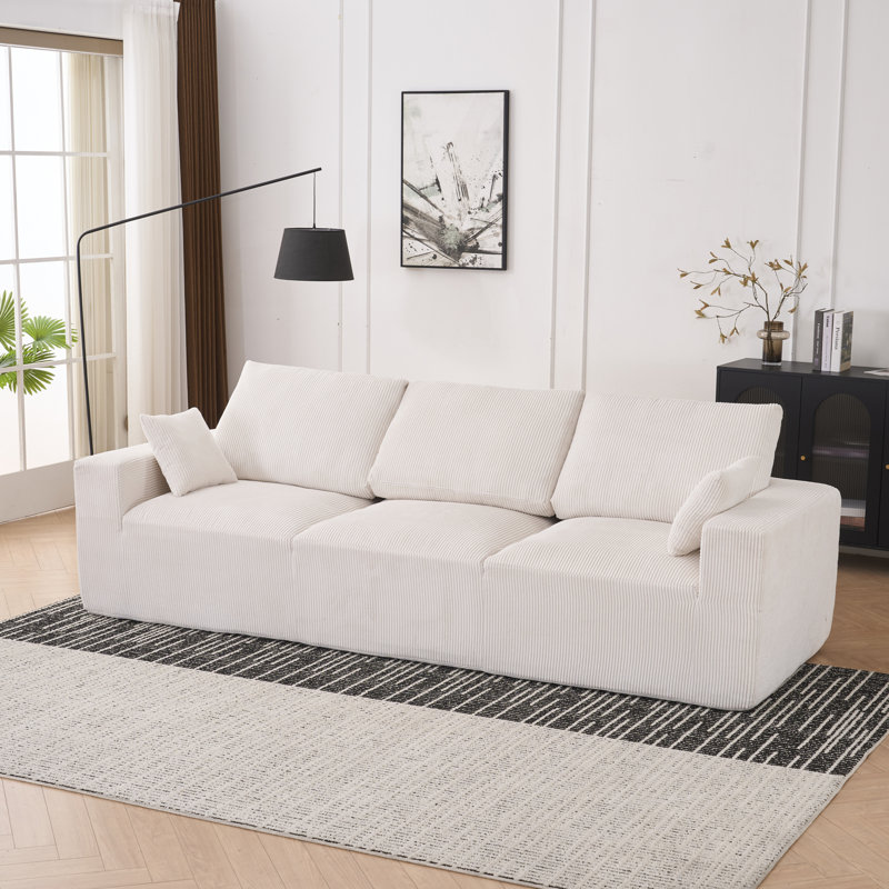 Canapé modulaire polyvalent et confortable en velours côtelé sophistiqué et spacieux