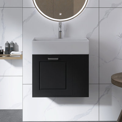 Meuble-lavabo flottant mural 21,8 po avec lavabo