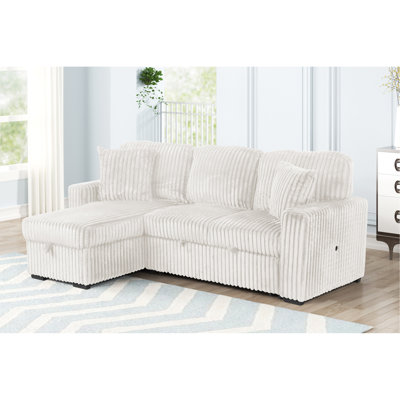Canapé modulaire moelleux avec canapé-lit en tissu de velours