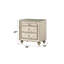 Table de chevet en velours beige Lucienne
