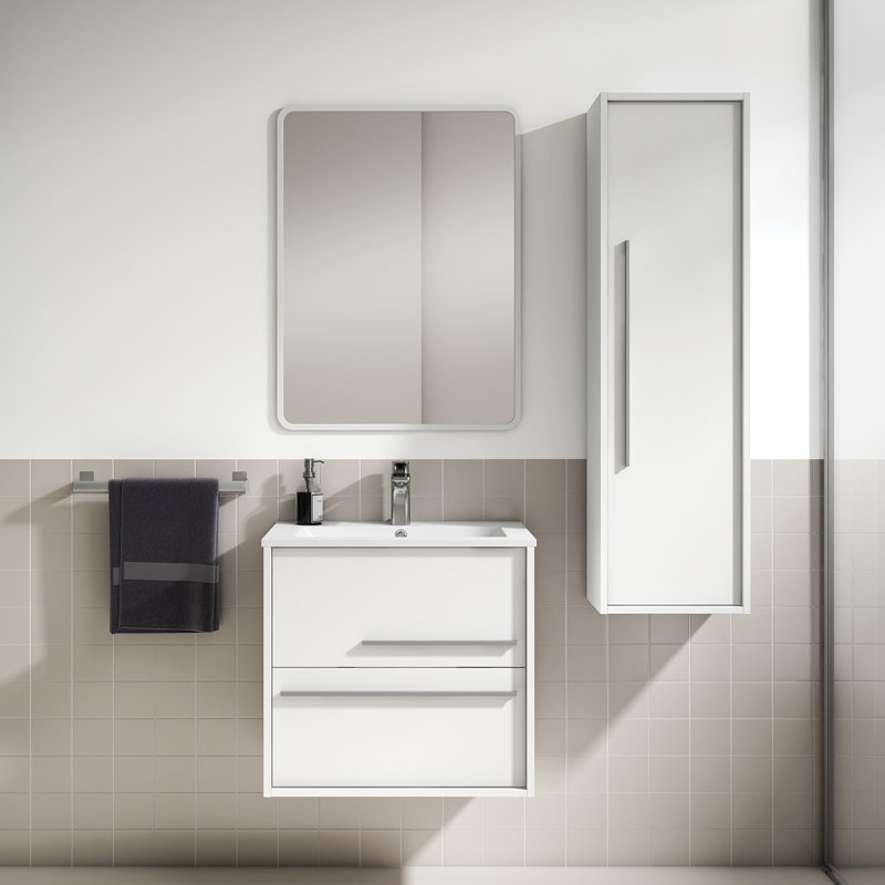 Meuble-lavabo de salle de bain Collection AQUA par DAX, Blanc, L 32 po