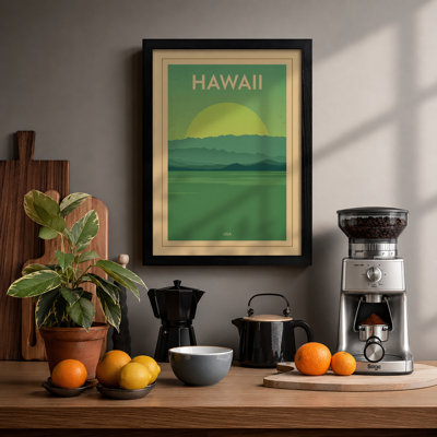 Postcard from Hawaii Vintage - Framed Print