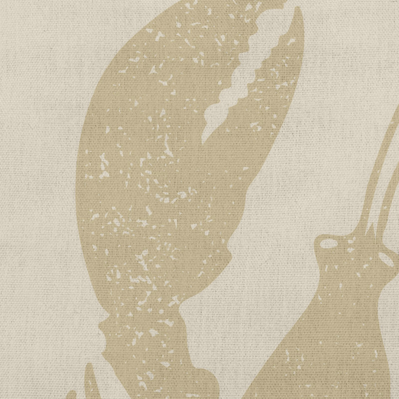 Housse de coussin et insert Lobster Coastal, Taupe, 14 po x 20 po