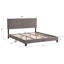 Lit plateforme tapissier avec tête de lit capitonnée en lin, aucun sommier tapissier, bois-808536306-808536305