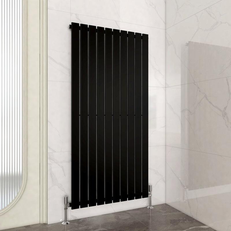 Aarvik Designer Radiator, Black, 1600cm H x 680cm W