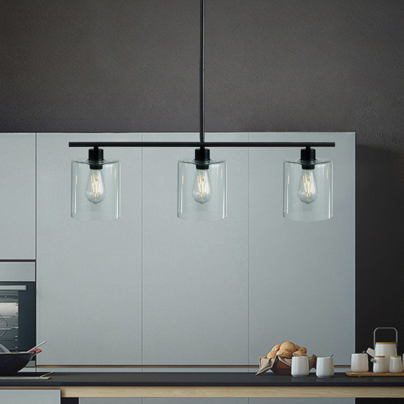 3 - Light Black Kitchen Island Pendant