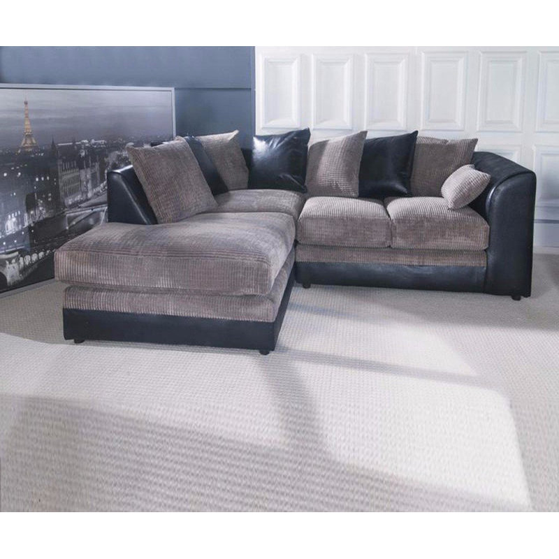 Corner Sofa, Left facing, Black/Grey