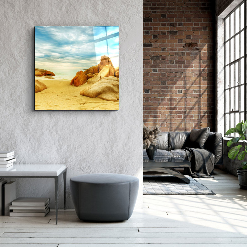 Peinture décorative en verre trempé, H 23,62 po x l 23,62 po