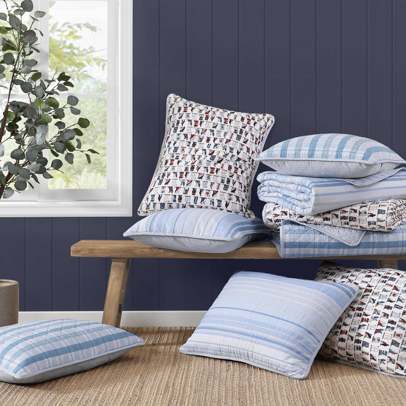 Ensemble de courtepointe Tommy Hilfiger, 2, Courtepointe simple + 1 taie décorative standard
