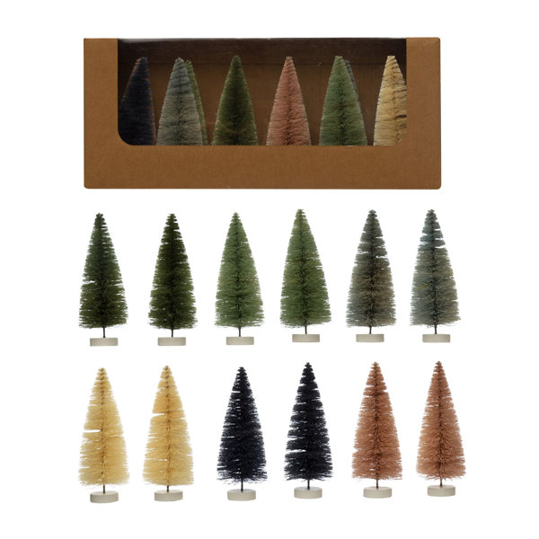 Bottle Brush Trees Set of 6 Classics Hand-dyed, Neutral Home Decor, Wedding  Decor, Holiday Centerpiece, Trending Home Decor, for the Table 