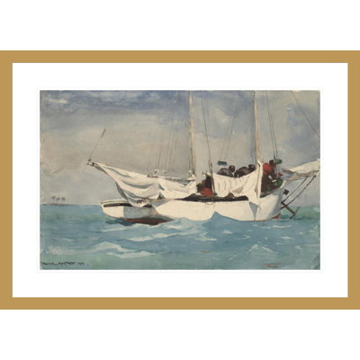 Key West Hauling Anchor by Winslow Homer -Framed Giclee Print