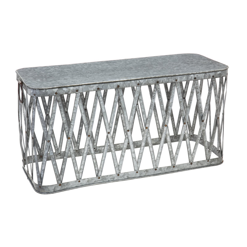 Mini banc d'extérieur en métal.