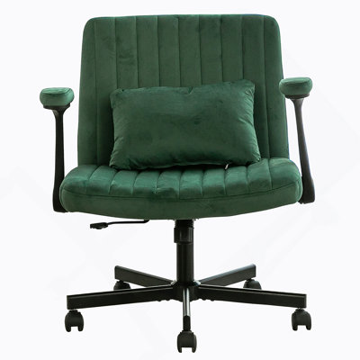 Chaise de bureau Green Velvet Criss Cross