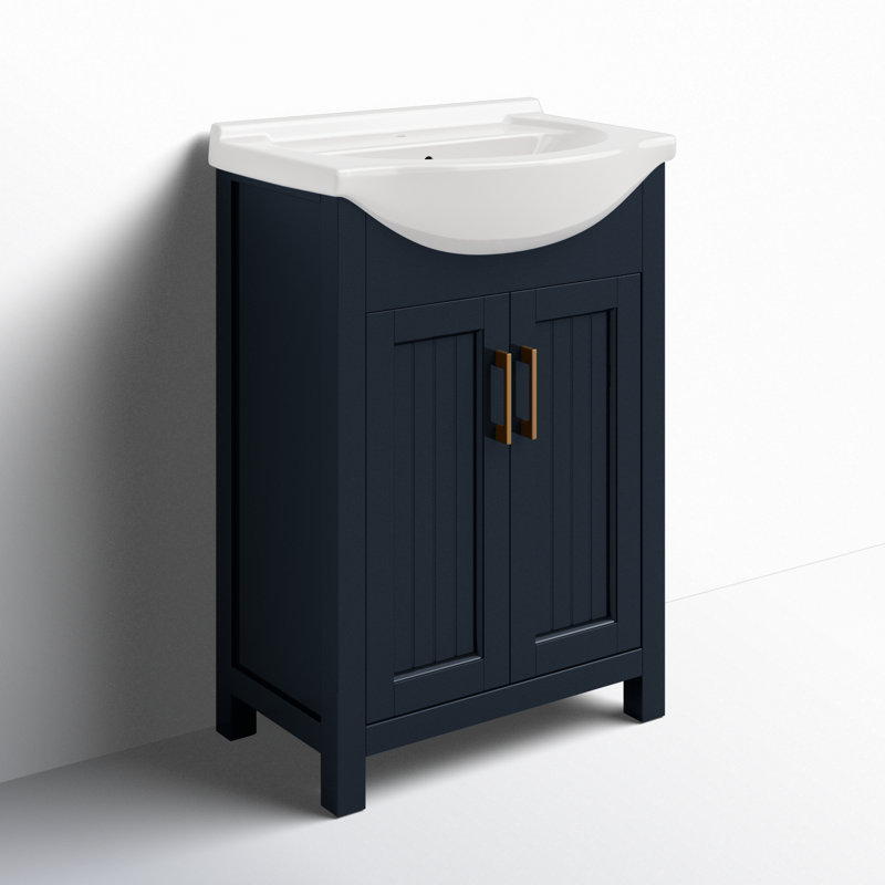 Ensemble de meuble-lavabo simple l 24 po Boesch, Bleu minuit
