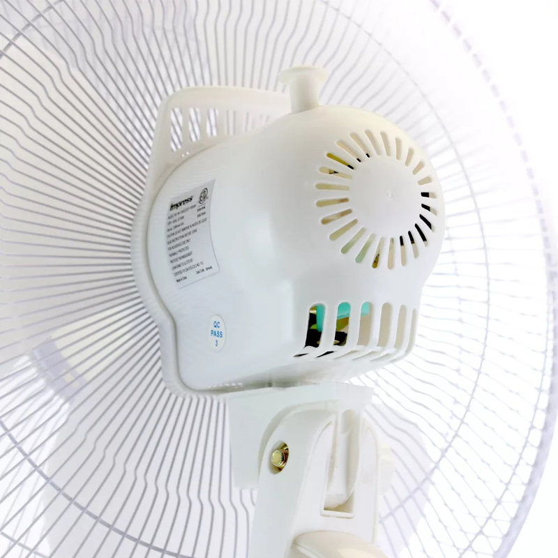 Ventilateur sur pied oscillant de 16 pouces Impress Handi-fan, Blanc