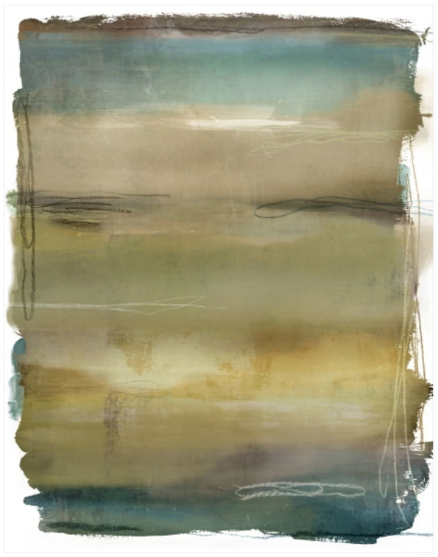 «Neutral Haze» par Mari Urasawa - Peinture, Couche de verre, H 45 po x l 36 po x P 1,5 po