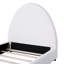 Lit simple tapissier blanc Boucle, tête de lit ronde incurvée pour l'élégance de la chambre à coucher, cadre de lit sans sommier requis avec tête, confort et style épais de 3,8 pouces, assemblage rapide-684054544