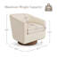 Fauteuil demi-tonneau pivotant avec base en bois Forno-132122819