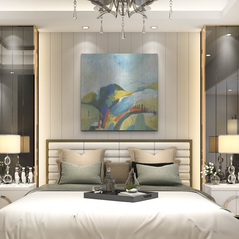 «Lark Manor ™« Alpine No. 1 »par Jan Weiss, art mural en métal, H 36 po x l 36 po