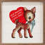 Petit cerf blanc Saint-Valentin-1088214306