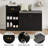  Shoe Storage Bench, Modern Wooden Shoe Cabinet With Flip Drawer And Adjustable Shelf,Black-558227970