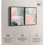 «Pastel Boho Minimalist pair», art mural bleu sur toile par Art Remedy-115198741-115198742