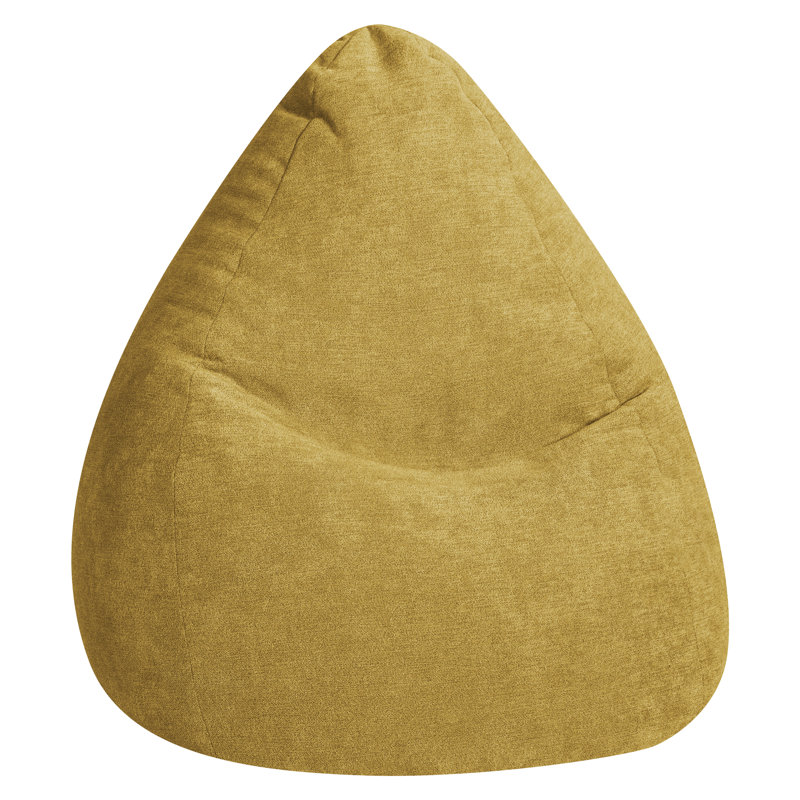 Alfa Standard Bean Bag Chair, Mustard 100% Polyester
