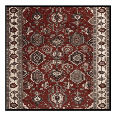 Machine Washable Persian Black Area Rug