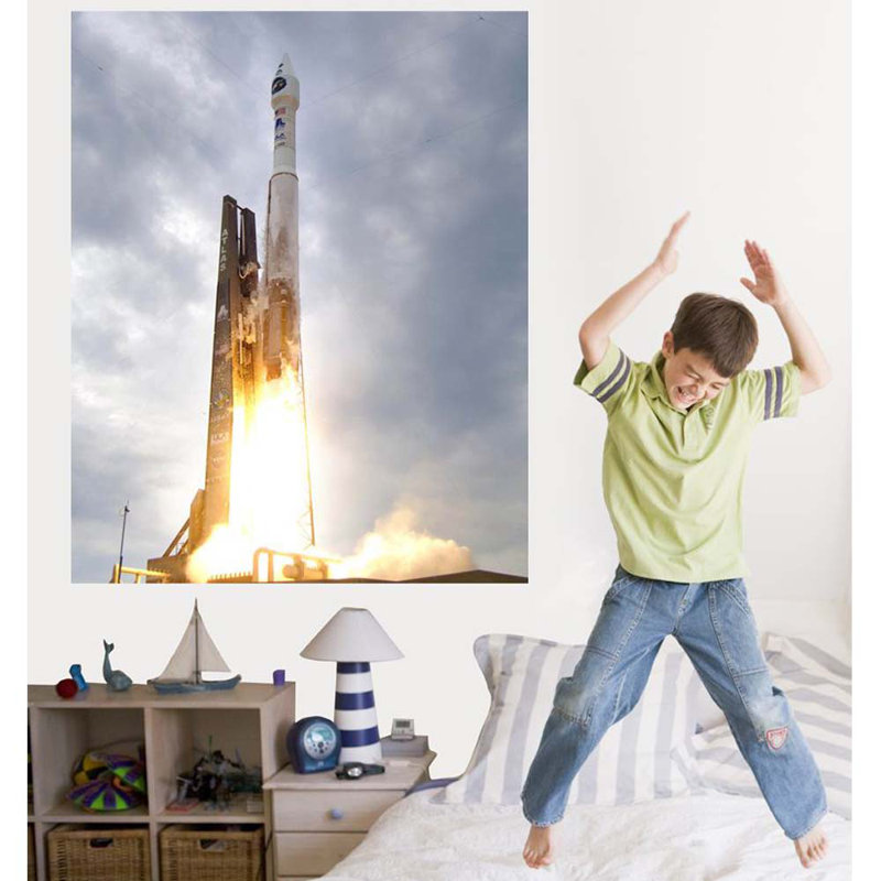 Adhésif décoratif fusée Atlas de la NASA, H 60 po x l 48 po x P 0,1 po
