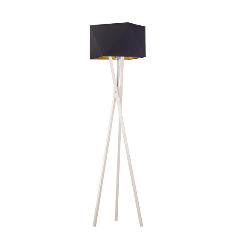 Ravi 150cm Tripod Floor Lamp, Chrome, Black