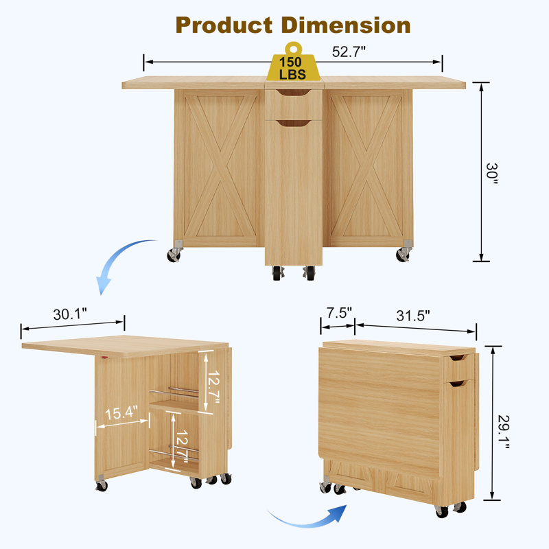 Table de salle à manger extensible, Oak