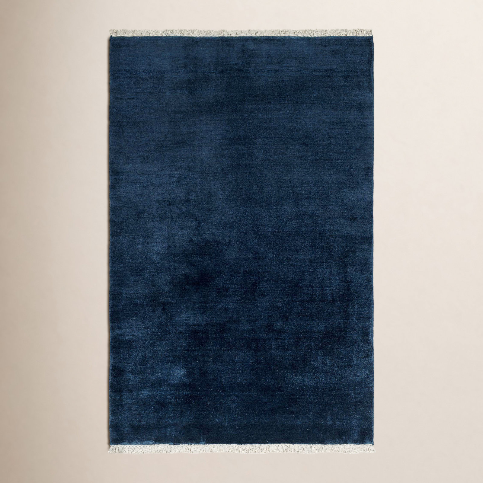 Clio Hand Loomed Wool Navy Rug, Square 10'