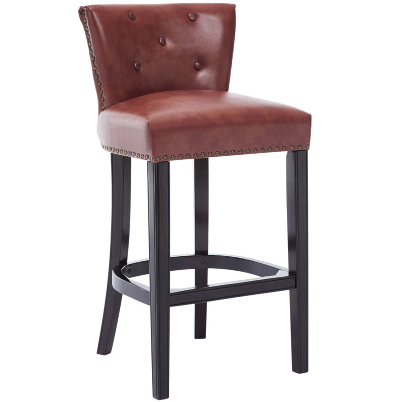 Ensemble de 2 tabourets de bar, hauteur de siège 29,5 po, tabourets de bar en bois en bois (2 pièces), Noir, Brun