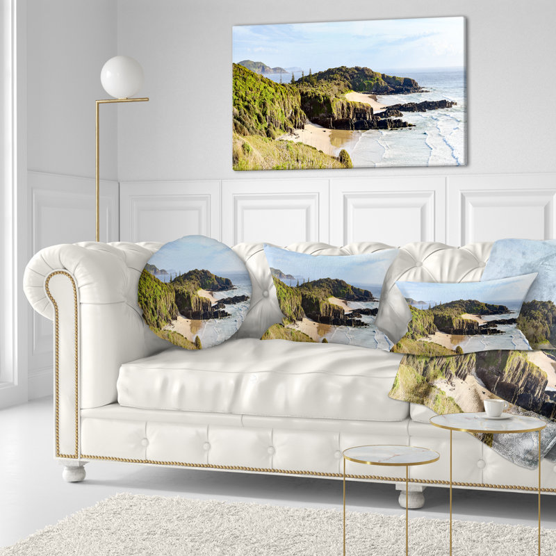 Coussin lombaire à imprimé de paysage
