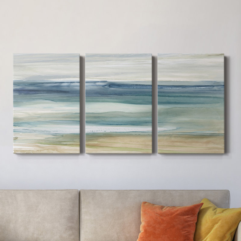 " Ocean Breeze " 3 - Pieces, 27" H x 54" W x 1.5" D