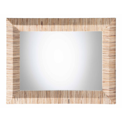 Biren Bali & Pari Adino Bohemian Woven Natural Grasscloth Accent Mirror