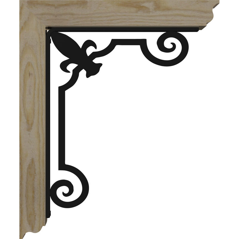 Support Fleur De Lis, H 12 po x P 9 1/2 po, Sapin Douglas de l 4 po x T 2 po (sciage brut)