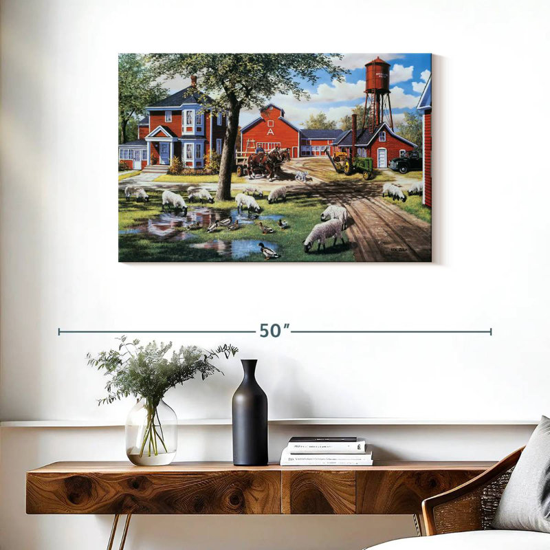 Alvord Earle Brown Farm, H 24 po x l 36 po